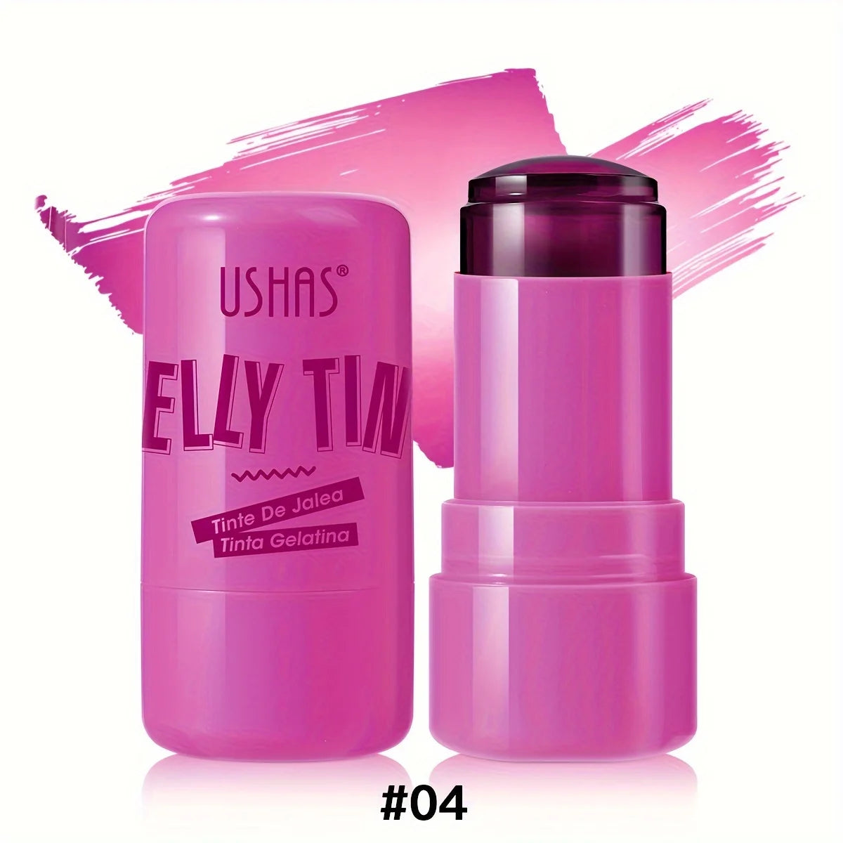 4 Colors Jelly Blush Stick Lip Balm Eyeshadow 3-In-1 Multi-Use Matte Blush Moisturize Brighten Lip Gloss