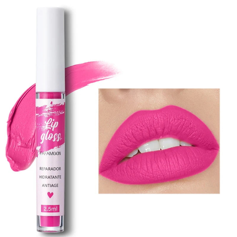 12 Colors of Lip Gloss, Waterproof and Sweat-Proof, Non-Sticky, Long-Lasting Matte and Non-Fading Matte Velvet Lip Gloss